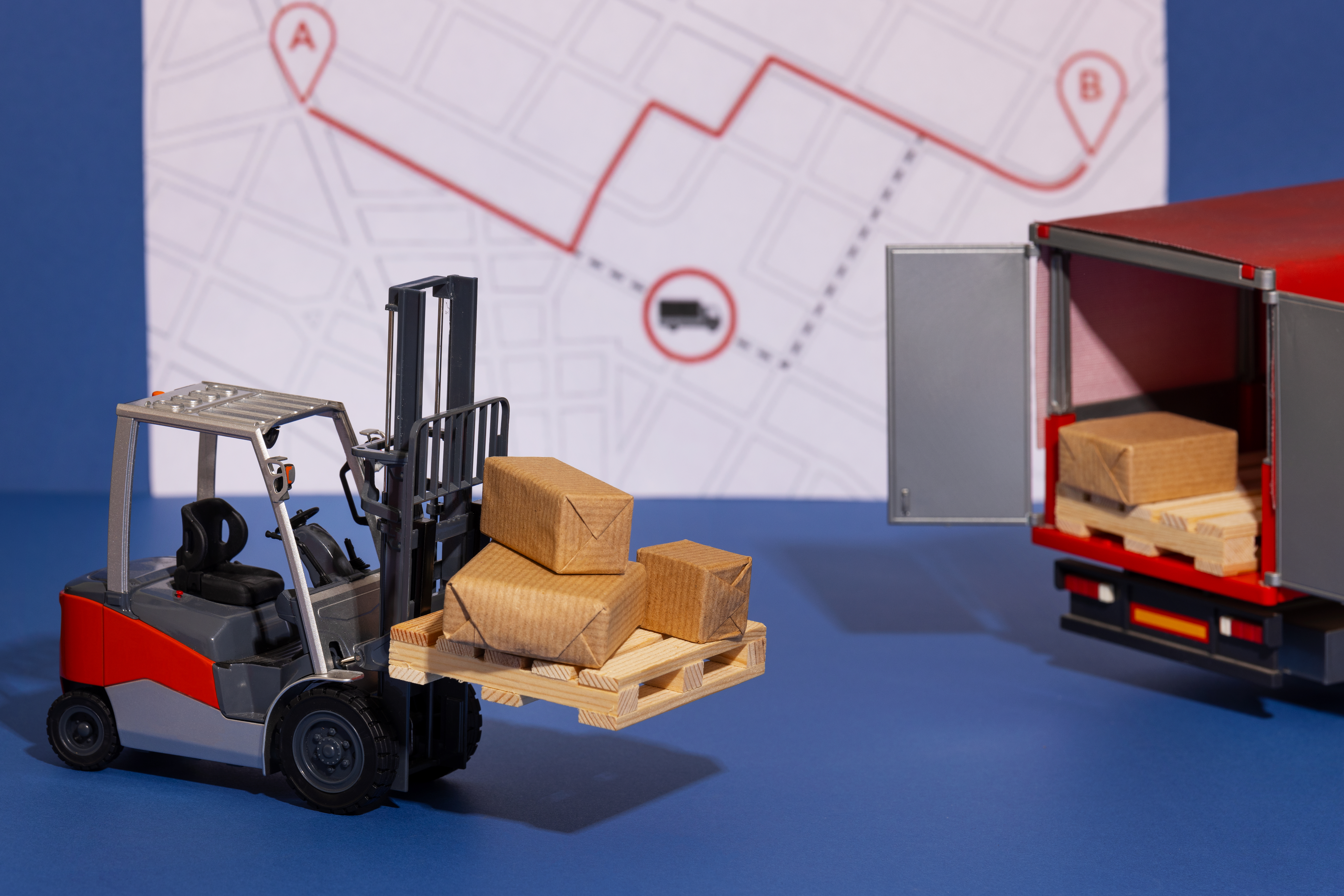 supply chain representation still life